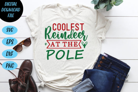 Coolest Reindeer at the Pole SVG for Crafts and Graphics