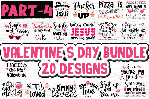 Loving Valentine’s Day Bundle 20 Designs for Crafts and Graphics