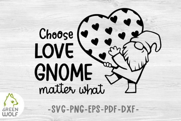 Valentine Gnome with a Big Heart - A Playful Graphic for Crafts and Content